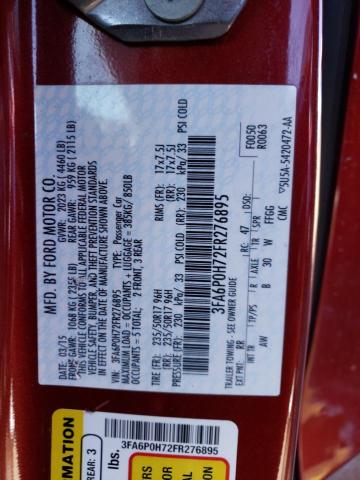 3FA6P0H72FR276895 Ford FUSION SE