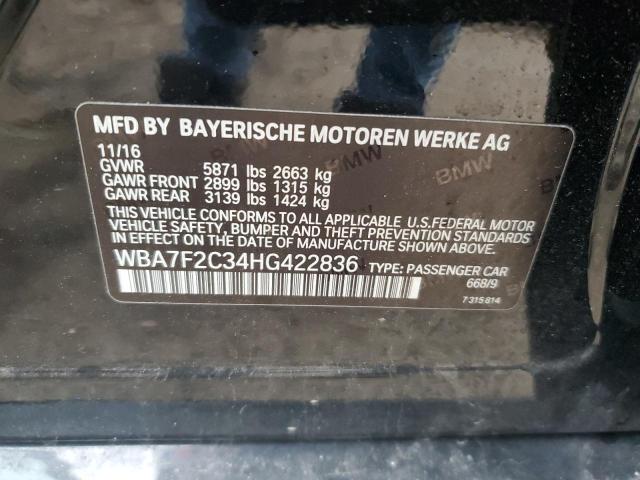 VIN WBA7F2C34HG422836 2017 BMW 7 Series, 750 XI no.12