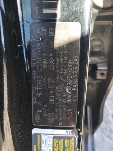 KNAFK4A63F5430810 KIA FORTE LX