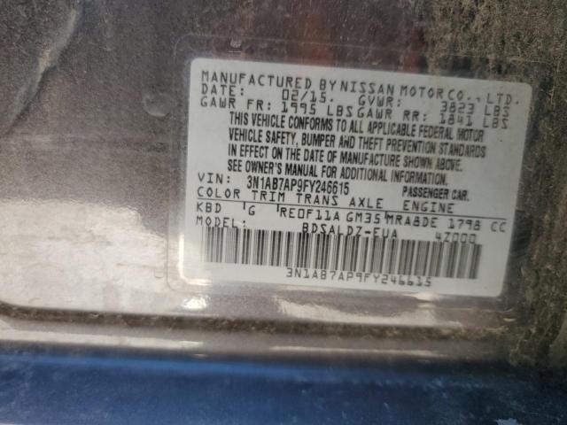 VIN 3N1AB7AP9FY246615 2015 NISSAN SENTRA no.13