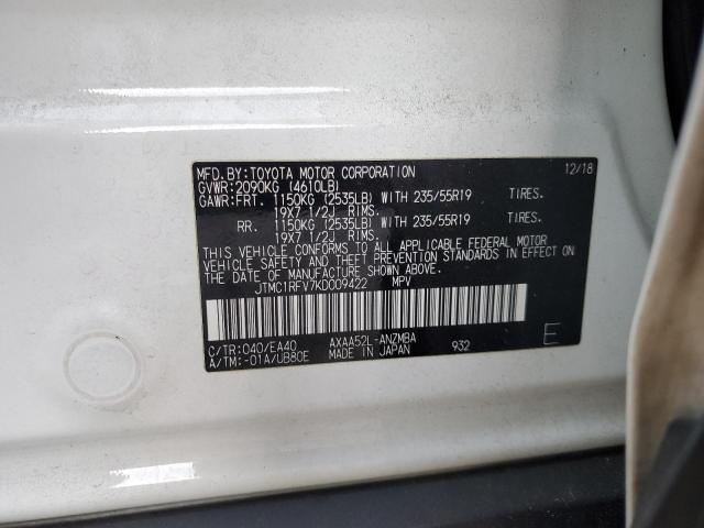 VIN JTMC1RFV7KD009422 2019 TOYOTA RAV4 no.13