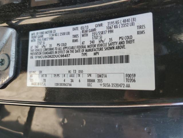 VIN 1FMCU9G92DUC98457 2013 Ford Escape, SE no.13