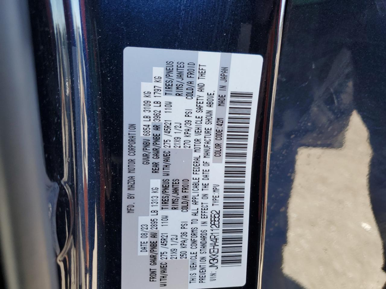 Lot #2986908783 2024 MAZDA CX-90 PREM