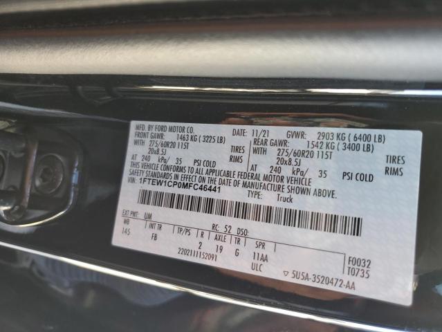 2021 FORD F150 SUPER - 1FTEW1CP0MFC46441