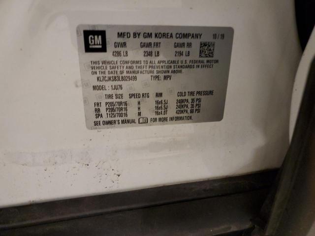 2020 CHEVROLET TRAX LS - KL7CJKSB3LB029499