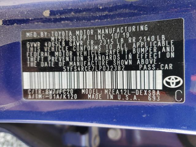 2020 TOYOTA COROLLA SE - 5YFS4RCE7LP032382