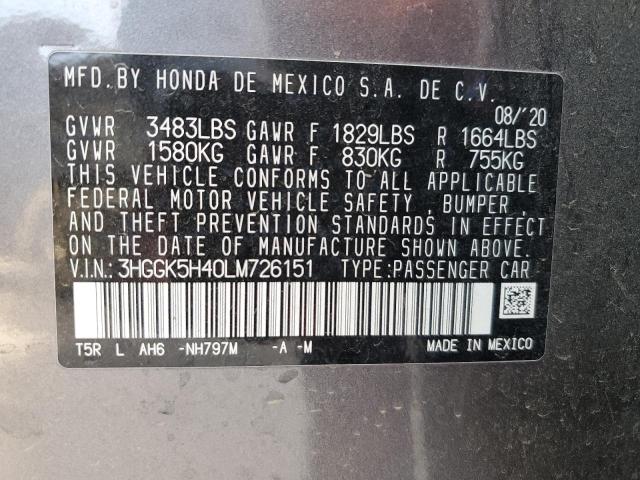 2020 HONDA FIT LX - 3HGGK5H40LM726151