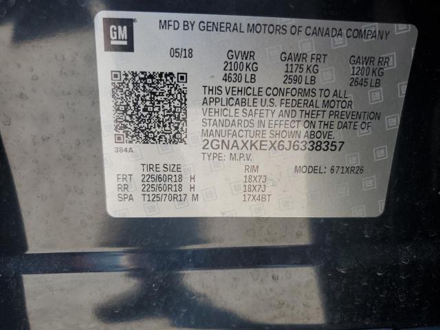 2018 CHEVROLET EQUINOX LT - 2GNAXKEX6J6338357
