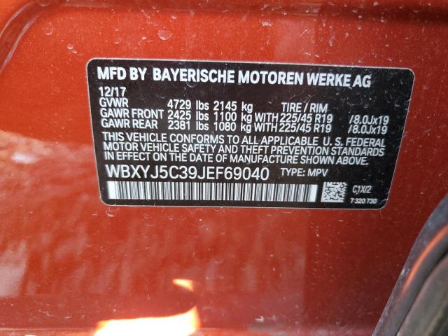 2018 BMW X2 XDRIVE2 - WBXYJ5C39JEF69040