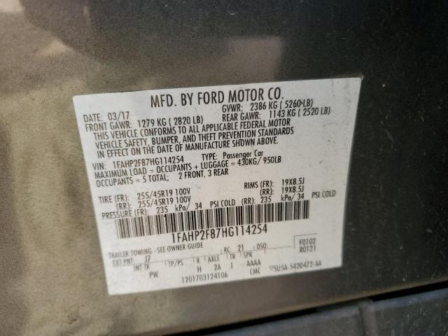 2017 FORD TAURUS LIM - 1FAHP2F87HG114254