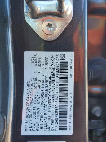 2023 HONDA CIVIC SPOR - 2HGFE2F58PH516754