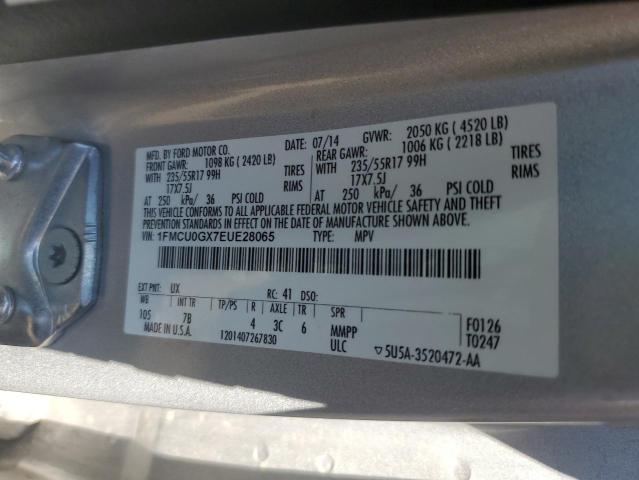 VIN 1FMCU0GX7EUE28065 2014 Ford Escape, SE no.13