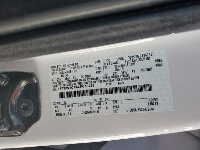 2020 FORD F-150 - 1FTEW1CP6LFC16228