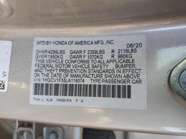 2020 HONDA ACCORD EXL - 1HGCV1F55LA116074