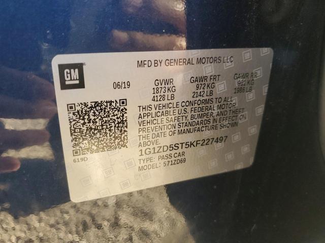 2019 CHEVROLET MALIBU LT - 1G1ZD5ST5KF227497