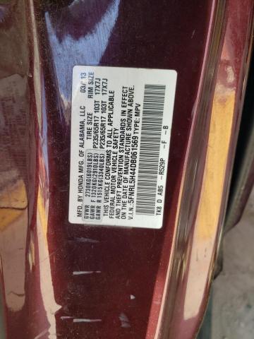 VIN 5FNRL5H44DB061569 2013 Honda Odyssey, EX no.12