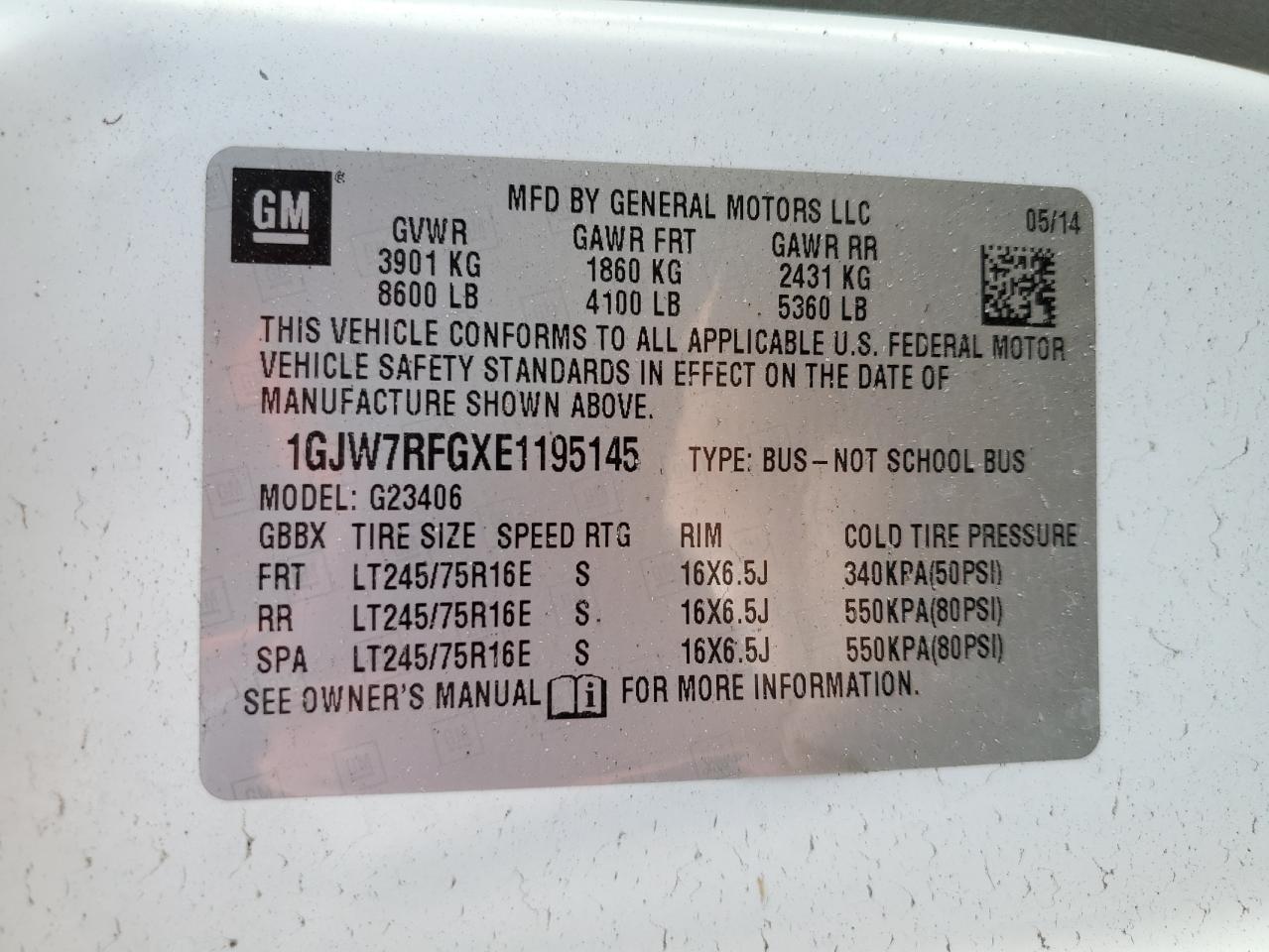 Lot #2920666879 2014 GMC SAVANA G25