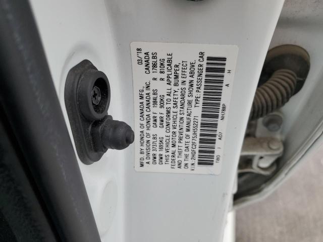 2018 HONDA CIVIC EX - 2HGFC2F75JH552271