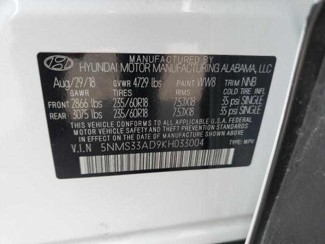 2019 HYUNDAI SANTA FE S - 5NMS33AD9KH033004