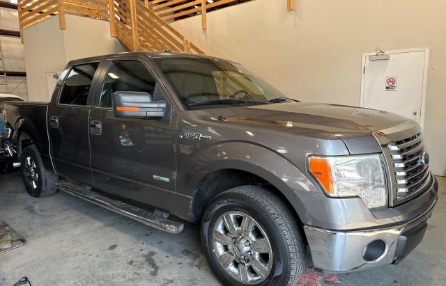 FORD F150 SUPER 2011 gray crew pic gas 1FTFW1CT8BFB51463 photo #1