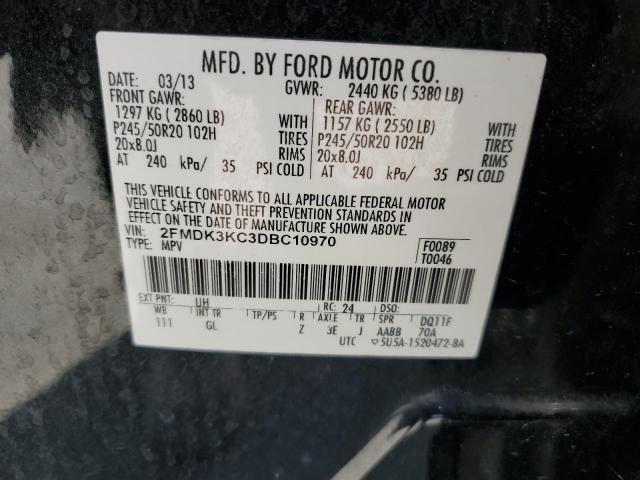 VIN 2FMDK3KC3DBC10970 2013 Ford Edge, Limited no.13