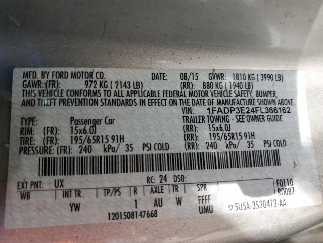 VIN 1FADP3E24FL366162 2015 Ford Focus, S no.12