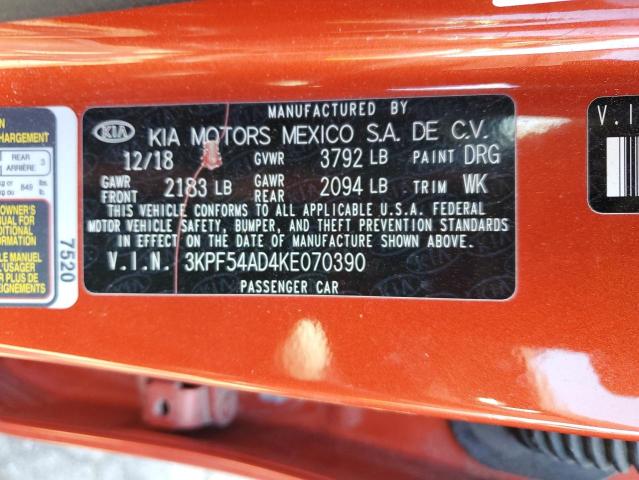 2019 KIA FORTE EX - 3KPF54AD4KE070390