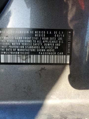 2019 VOLKSWAGEN JETTA S - 3VWC57BU4KM102292