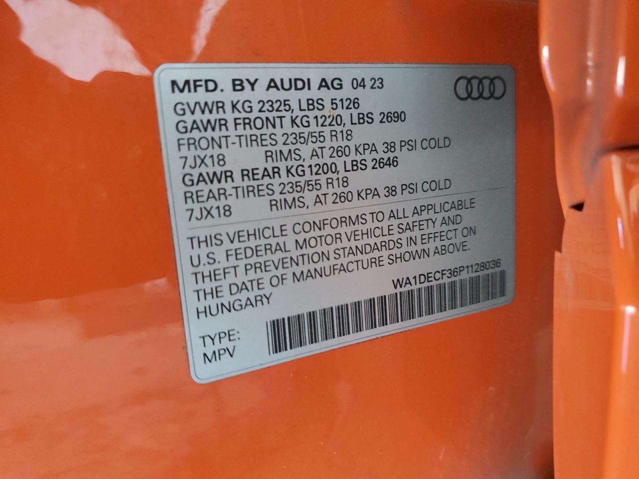 Lot #2906758230 2023 AUDI Q3 PREMIUM