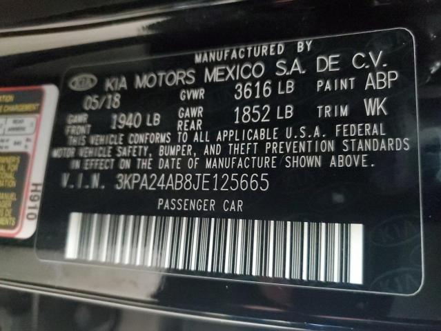 VIN 3KPA24AB8JE125665 2018 KIA Rio, LX no.12