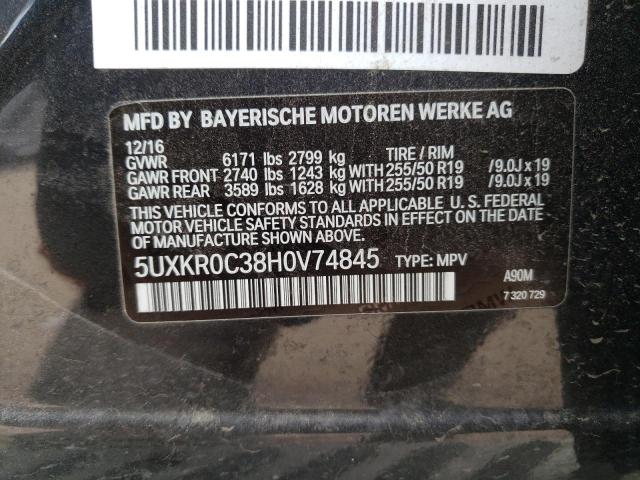 2017 BMW X5 XDRIVE3 - 5UXKR0C38H0V74845