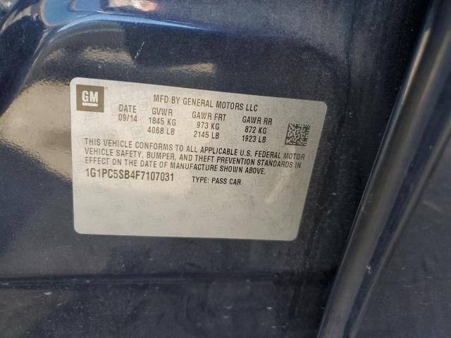 2015 CHEVROLET CRUZE LT - 1G1PC5SB4F7107031