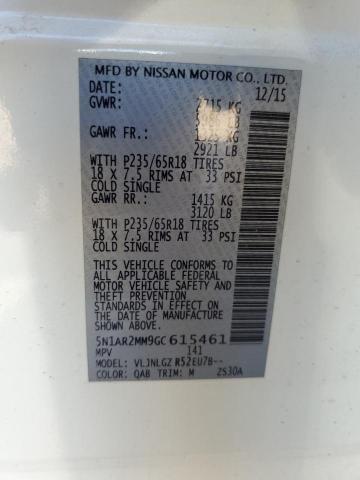 2016 NISSAN PATHFINDER - 5N1AR2MM9GC615461