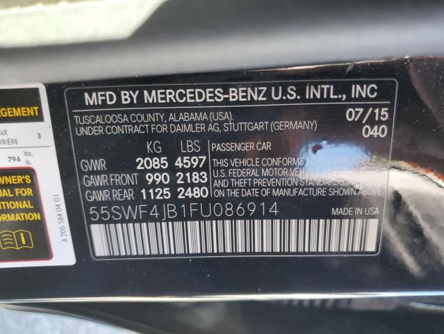 VIN 55SWF4JB1FU086914 2015 Mercedes-Benz C-Class, 300 no.12