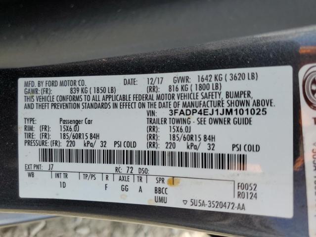 2018 FORD FIESTA SE - 3FADP4EJ1JM101025