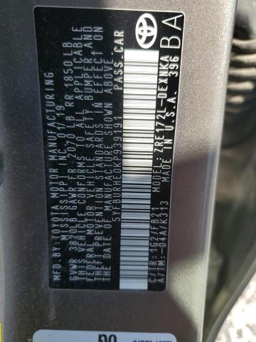 2019 TOYOTA COROLLA L - 5YFBURHE0KP939191