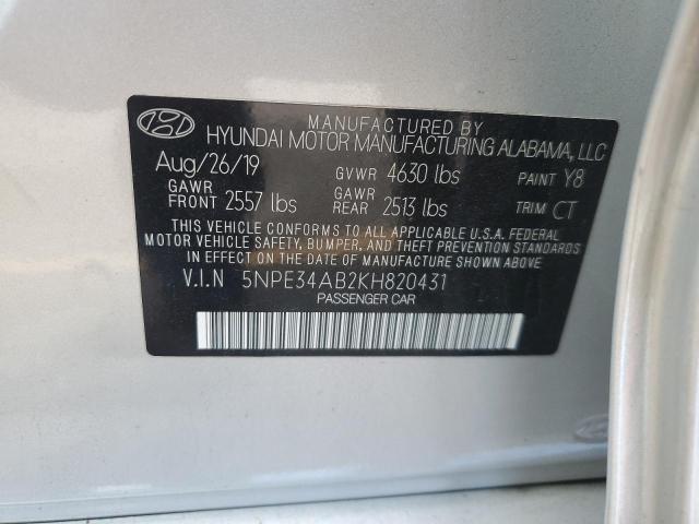 VIN 5NPE34AB2KH820431 2019 Hyundai Sonata, Limited... no.13