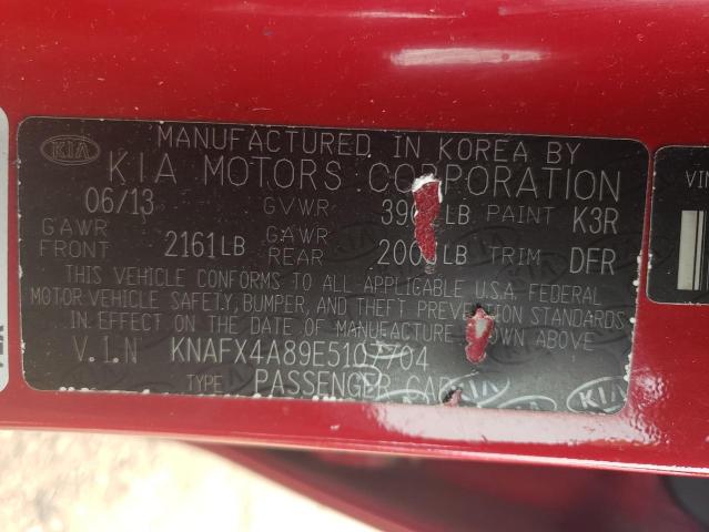 VIN KNAFX4A89E5107704 2014 KIA Forte, EX no.12