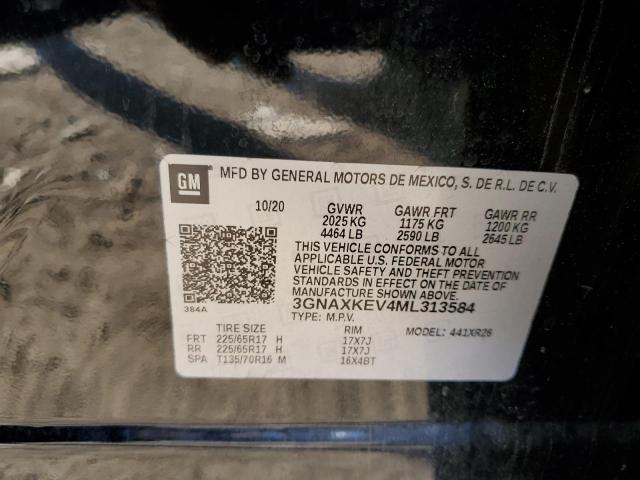 2021 CHEVROLET EQUINOX LT - 3GNAXKEV4ML313584