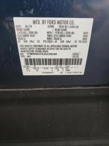 2018 FORD EXPLORER P - 1FM5K8HT0JGC05240