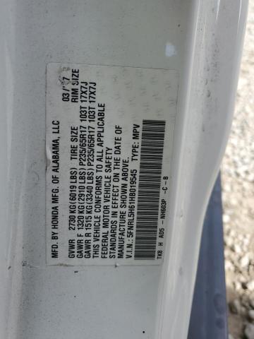 VIN 5FNRL5H61HB019545 2017 Honda Odyssey, Exl no.13