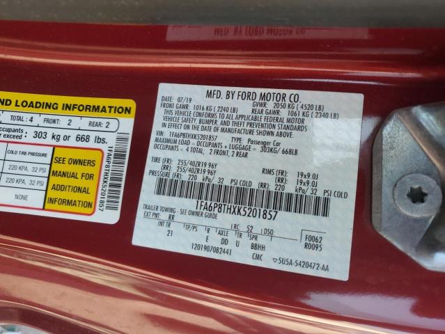 2019 FORD MUSTANG - 1FA6P8THXK5201857