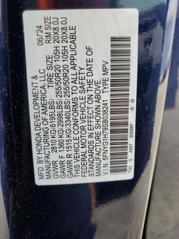 VIN 5FNYG1H79SB038241 2025 HONDA PILOT no.14