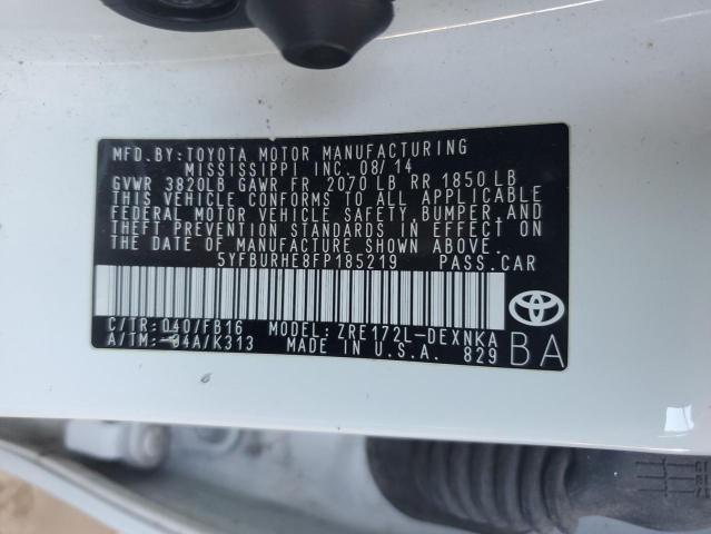 2015 TOYOTA COROLLA L - 5YFBURHE8FP185219