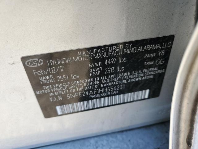 VIN 5NPE24AF1HH556231 2017 Hyundai Sonata, SE no.12