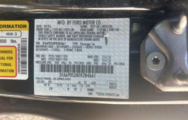 VIN 3FA6P0SU8FR284661 2015 Ford Fusion, Titanium Phev no.10