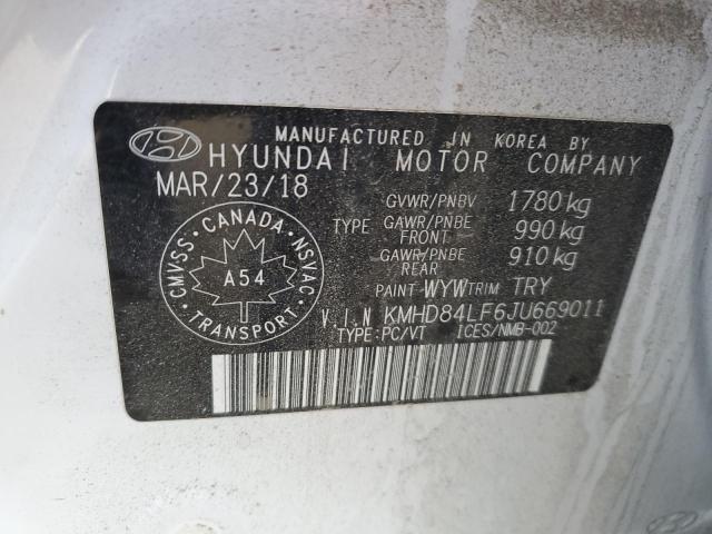 2018 HYUNDAI ELANTRA SE - KMHD84LF6JU669011