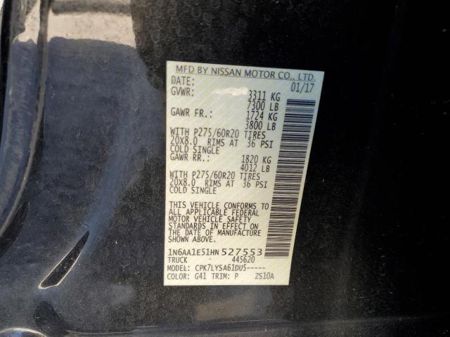 2017 NISSAN TITAN SV - 1N6AA1E51HN527553