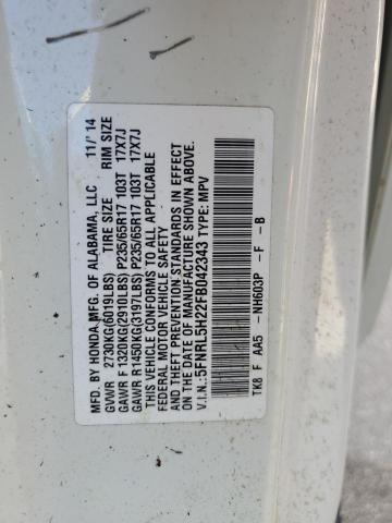 VIN 5FNRL5H22FB042343 2015 Honda Odyssey, LX no.13