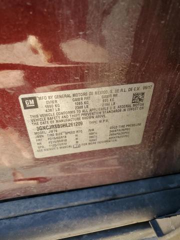 2017 CHEVROLET TRAX PREMI 3GNCJRSB9HL261209